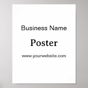 Eenvoudige merkpromotie Standaard halfglans 8"x10" Poster