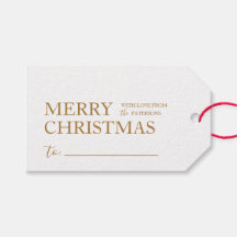 Eenvoudige Merry Christmas Gift Cadeau Labels