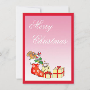 Eenvoudige Merry kerstroze Kaart