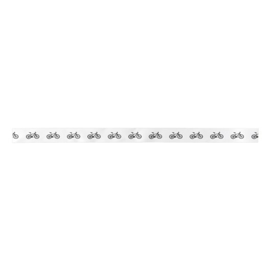 Eenvoudige, met de hand getrokken fiets in zwart-w lint (Voorkant)