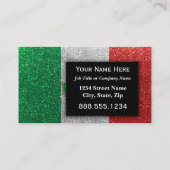 Eenvoudige Mexicaanse vlag Glitter Professional Ex Visitekaartje (Achterkant)