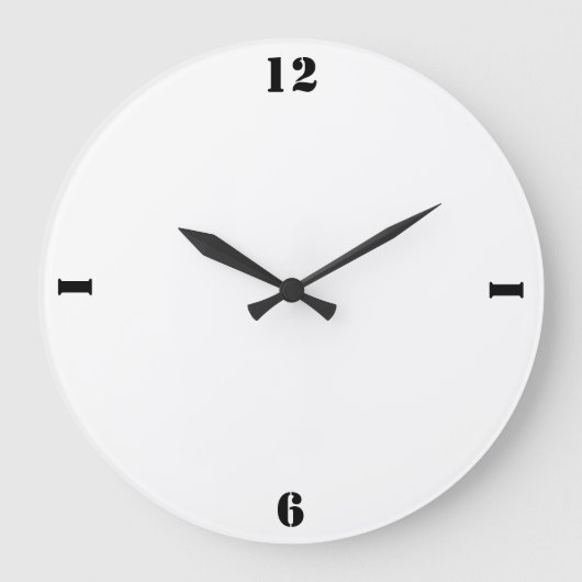 EENVOUDIGE MINIMAAL MODERNE MONOGRAM ELEGANT STIJL GROTE KLOK (Voorkant)