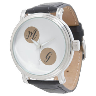 EENVOUDIGE MINIMAAL MODERNE MONOGRAM ELEGANT STIJL HORLOGE