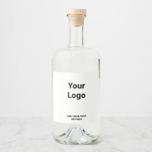 EENVOUDIGE MINIMAAL MODERNE MONOGRAM ELEGANT STIJL LIKEURFLES ETIKET (Voorkant)