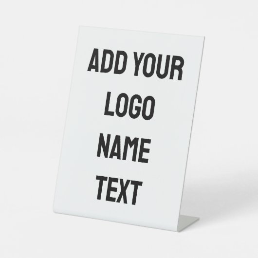 EENVOUDIGE MINIMAAL MODERNE MONOGRAM ELEGANT STIJL RECLAMEBORD MET VOETSTUK (Voorkant)