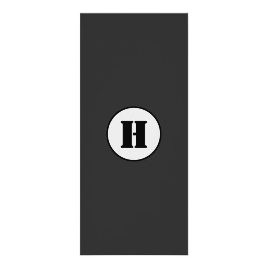 EENVOUDIGE MINIMAAL MODERNE MONOGRAM ELEGANT STIJL RECLAMEKAART (Voorkant)