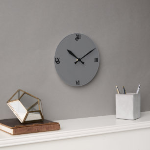 EENVOUDIGE MINIMAAL MODERNE MONOGRAM ELEGANT STIJL RONDE KLOK