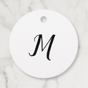 EENVOUDIGE MINIMAAL MONOGRAM ELEGANT SLEUTELHANGER BEDANKJES LABELS