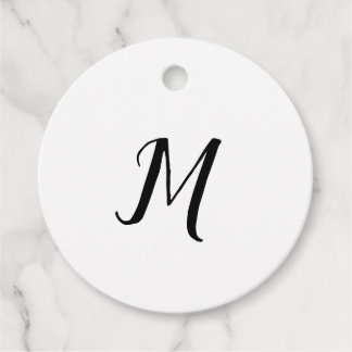EENVOUDIGE MINIMAAL MONOGRAM ELEGANT SLEUTELHANGER BEDANKJES LABELS