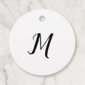 EENVOUDIGE MINIMAAL MONOGRAM ELEGANT SLEUTELHANGER BEDANKJES LABELS (Voorkant)