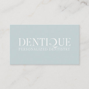 Eenvoudige Minimal Dusky Soft Blue Logo Profession Visitekaartje