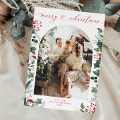 Eenvoudige Minimal Heart Arch Foto Kerst Kaart