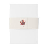 Eenvoudige Minimal Herfst Leaf Cream Bruiloft Uitnodigingen Wikkel (Achterkant Voorbeeld)