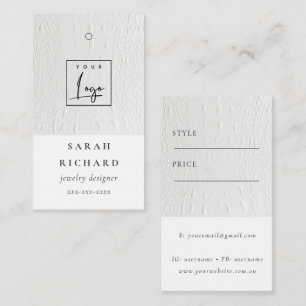 Eenvoudige Minimal Leather Texture Prijs Label Log