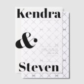 Eenvoudige Minimal Modern Bold Names Wedding Vellum Uitnodigingen (Offset (Uitnodiging))