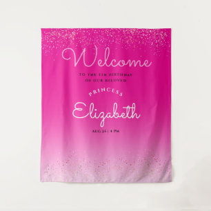 Eenvoudige Minimal Schattigee Girly Roze Wit Kalli Wandkleed