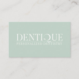 Eenvoudige Minimal Soft Mint Green Logo Profession Visitekaartje