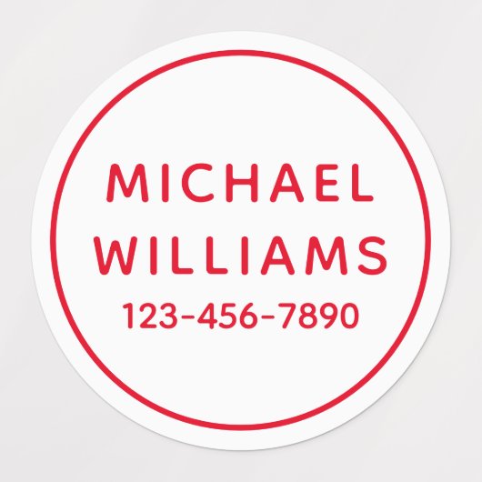 Eenvoudige, minimale aangepaste persoonlijke naam labels (Design 2)