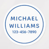 Eenvoudige, minimale aangepaste persoonlijke naam labels (Design 1)