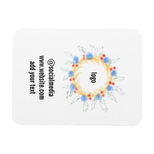 eenvoudige minimale aangepaste waterverf voegt log magneet (Horizontaal)