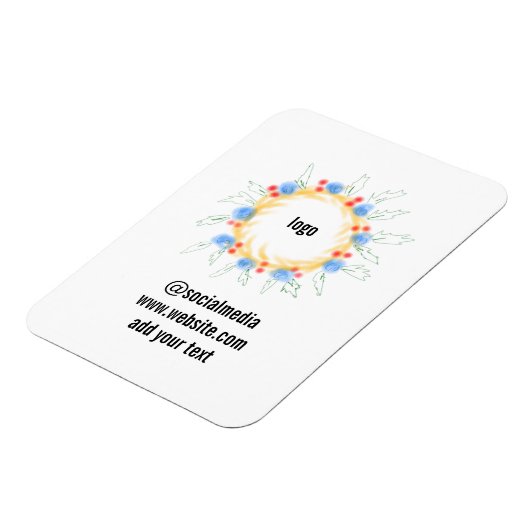 eenvoudige minimale aangepaste waterverf voegt log magneet (Linkerzijde)