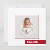 Eenvoudige minimale aankondiging van de geboorte v (Voorkant)