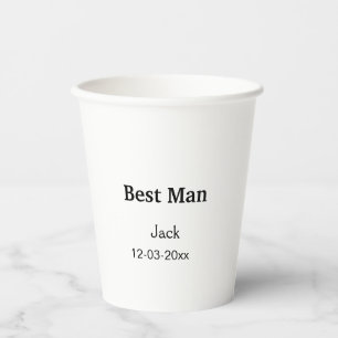 EENVOUDIGE MINIMALE add jouw naam aangepaste beste Papieren Bekers