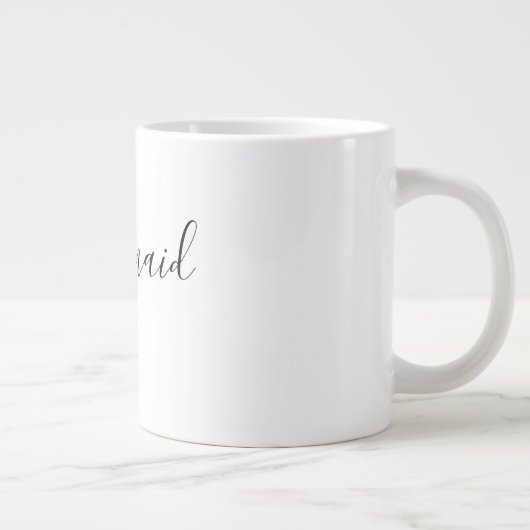 EENVOUDIGE MINIMALE add jouw naam aangepaste bruid Extra Grote Beker (Rechts)