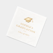 Eenvoudige minimale afstudeerfeest folie servetten (Links)