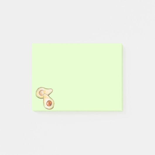 Eenvoudige minimale Avocado-Waterverf  Post-it® Notes (Voorkant)