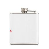 eenvoudige minimale beste oma ooit rode monogram t heupfles (Achterkant)