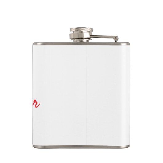 eenvoudige minimale beste oma ooit rode monogram t heupfles (Achterkant)