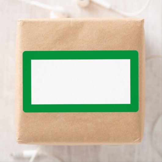 Eenvoudige minimale blanco Sjabloon label groene r (Insitu)