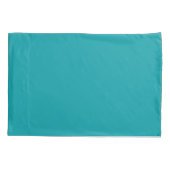 Eenvoudige minimale Blauwgroen Turquoise Kussensloop (Achterkant-Links)