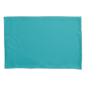 Eenvoudige minimale Blauwgroen Turquoise Kussensloop (Voorkant-Links)