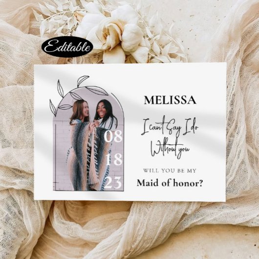 Eenvoudige minimale bridesmaïde Kaart