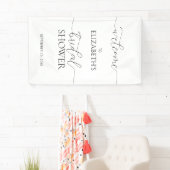 Eenvoudige minimale bruidsdouche-welkomscriptie spandoek (Insitu)