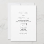 Eenvoudige minimale bruiloft uitnodiging Kaart (Voorkant)