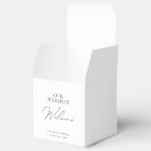 Eenvoudige minimale bruiloft welkom bedankdoosjes (Geopend)