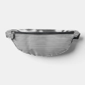 Eenvoudige, minimale dunne zwarte en witte strepen heuptasje (Liggend)