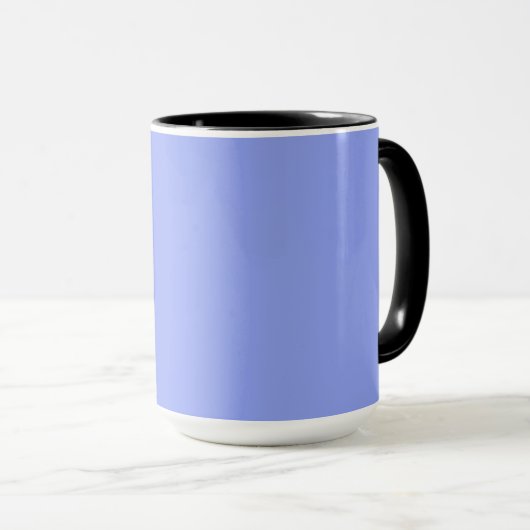 Eenvoudige Minimale Effen Kleur Aangepaste Blauwe  Mok (Voorkant rechts)