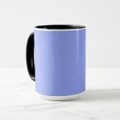Eenvoudige Minimale Effen Kleur Aangepaste Blauwe  Mok (Voorkant links)