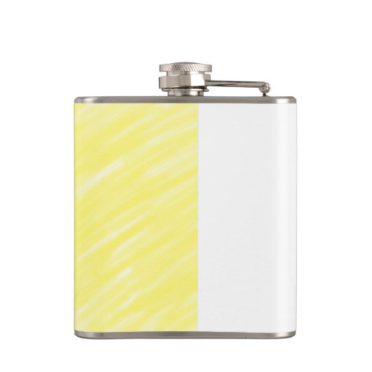 Eenvoudige minimale effen kleur aangepaste gele pa heupfles (Achterkant)