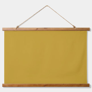 eenvoudige minimale effen kleur aangepaste mosterd hangend wandkleed