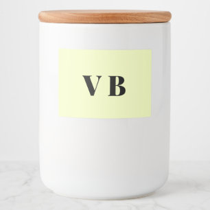 eenvoudige minimale effen kleur aangepaste pastel voedselcontainer etiket