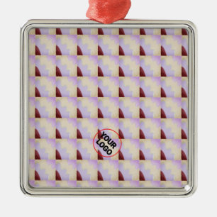 Eenvoudige minimale elegant voegt aangepast voor d metalen ornament