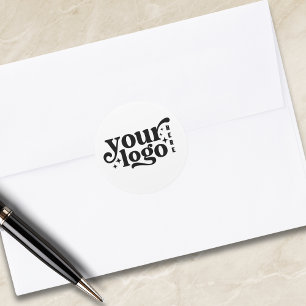 Eenvoudige minimale elegante aangepaste bedrijf Lo Ronde Sticker