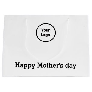 Eenvoudige minimale elegante aangepaste logo bedri groot cadeauzakje