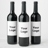 Eenvoudige minimale elegante aangepaste logo hier  wijn etiket (Flessen)