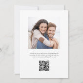 Eenvoudige minimale elegante bruiloft Save the Dat Kaart (Achterkant)